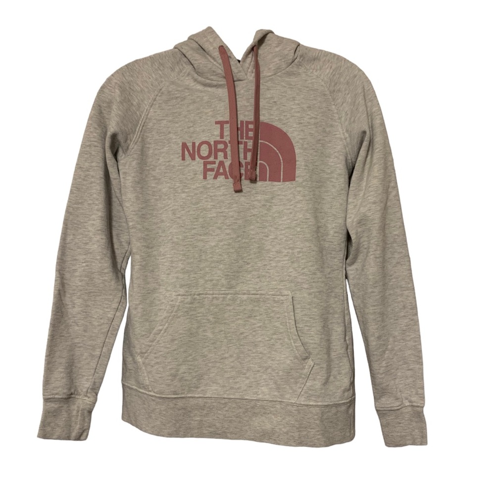 THE NORTH FACE HALF DOME PULLOVER HOODIE GRAY AND DUSTY ROSE SZ XS